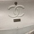「#10112」Chanel South African python leather custom model with full deerskin lining 01112 25.5*7*16CM