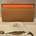 「#4126」 Hermes Khaki Silver Buckle Chaine d'Ancre to go 24*10*2.5cm