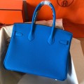 「#4129」 Hermès Aquamarine Gold Buckle Birkin Bag
