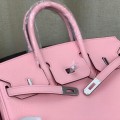 「#4130」Hermès Pink Silver Buckle Birkin Bag 30cm