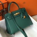 「#4014」 Hermes Malachite Green Kelly 25cm