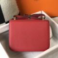 「#4133」 Hermès bright red Constance gold buckle bag 19cm