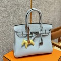 「#4135」 Hermès Holy Grail Blue Silver Buckle Birkin Bag 25cm 「#4135」 Hermès Holy Grail Blue Silver Buckle Birkin Bag 25cm