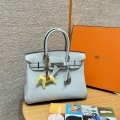 「#4135」 Hermès Holy Grail Blue Silver Buckle Birkin Bag 25cm 「#4135」 Hermès Holy Grail Blue Silver Buckle Birkin Bag 25cm