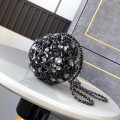 「#10126」Chanel Black Diamond Ball Bag 13cm
