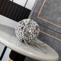 「#10127」Chanel White Diamond Ball Bag 13cm