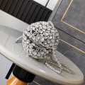 「#10127」Chanel White Diamond Ball Bag 13cm