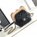 「#10128」Chanel small clutch wooden clip bag AS3053 12*12*7cm 「#10128」Chanel small clutch wooden clip bag AS3053 12*12*7cm