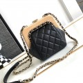「#10128」Chanel small clutch wooden clip bag AS3053 12*12*7cm 「#10128」Chanel small clutch wooden clip bag AS3053 12*12*7cm
