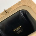 「#10128」Chanel small clutch wooden clip bag AS3053 12*12*7cm 「#10128」Chanel small clutch wooden clip bag AS3053 12*12*7cm