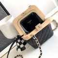 「#10128」Chanel small clutch wooden clip bag AS3053 12*12*7cm 「#10128」Chanel small clutch wooden clip bag AS3053 12*12*7cm