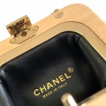 「#10128」Chanel small clutch wooden clip bag AS3053 12*12*7cm 「#10128」Chanel small clutch wooden clip bag AS3053 12*12*7cm