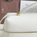 「#7135」Loro pian Extra bag L27 gold buckle - FAN4043 - 16cm*27 cm*10cm - White 「#7135」Loro pian Extra bag L27 gold buckle - FAN4043 - 16cm*27 cm*10cm - White