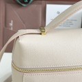 「#7136」Loro pian Extra bag L27 gold buckle - FAN4043 - 16cm*27 cm*10cm - cream honey color