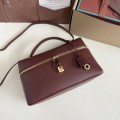 「#7137」Loro pian Extra bag L27 gold buckle - FAN4043 - 16cm*27 cm*10cm - Smoky Caramel 「#7137」Loro pian Extra bag L27 gold buckle - FAN4043 - 16cm*27 cm*10cm - Smoky Caramel