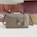 「#7138」Loro pian Extra bag L27 silver buckle - FAN4043 - 16cm*27 cm*10cm - warm beige 「#7138」Loro pian Extra bag L27 silver buckle - FAN4043 - 16cm*27 cm*10cm - warm beige