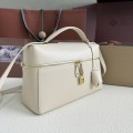 「#7139」Loro pian Extra bag L27 gold buckle - FAN4043 - 16cm*27 cm*10cm - Tender white 「#7139」Loro pian Extra bag L27 gold buckle - FAN4043 - 16cm*27 cm*10cm - Tender white