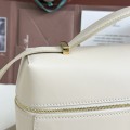 「#7139」Loro pian Extra bag L27 gold buckle - FAN4043 - 16cm*27 cm*10cm - Tender white 「#7139」Loro pian Extra bag L27 gold buckle - FAN4043 - 16cm*27 cm*10cm - Tender white