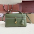 「#7143」Loro pian Extra bag L27 gold buckle - FAN4043 - 16cm*27 cm*10cm - lichen green 「#7143」Loro pian Extra bag L27 gold buckle - FAN4043 - 16cm*27 cm*10cm - lichen green