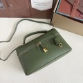 「#7143」Loro pian Extra bag L27 gold buckle - FAN4043 - 16cm*27 cm*10cm - lichen green 「#7143」Loro pian Extra bag L27 gold buckle - FAN4043 - 16cm*27 cm*10cm - lichen green