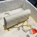 「#10150」Chanel Ohanel23b Lost Pearl Diamond Cube Chain WOC Bag 19cm