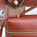 「#7145」Loro pian Extra bag L27 gold buckle - FAN4043 - 16cm*27 cm*10cm - reddish brown