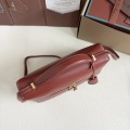 「#7145」Loro pian Extra bag L27 gold buckle - FAN4043 - 16cm*27 cm*10cm - reddish brown