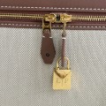 「#7146」Loro pian Extra bag L27 gold buckle - FAN4043 - 16cm*27 cm*10cm - Caramel Canvas