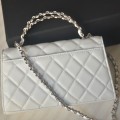 「#10153」Chanel 23p Chanel Dark Horse Kelly Long Handle Bag 19*10*4.5cm