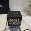 「#10170」Chanel black handle cosmetic bag AS4035 9.5*10.5*7cm