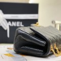 「#10176」Chanel 23s Black Camellia CF Prismatic Chain Bag AS4040 18cm (Small)
