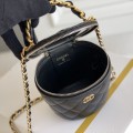 「#10181」Chanel Handmade Chain Handle Cosmetic Bucket Bag 10.5*11.6*10.5cm