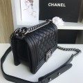 「#10184」Chanel Black Prismatic Silver Buckle Hot Mom Bag 67085 20cm 「#10184」Chanel Black Prismatic Silver Buckle Hot Mom Bag 67085 20cm