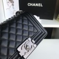 「#10184」Chanel Black Prismatic Silver Buckle Hot Mom Bag 67085 20cm 「#10184」Chanel Black Prismatic Silver Buckle Hot Mom Bag 67085 20cm