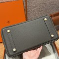「#4140」 Hermès Pewter Grey Gold Buckle Birkin Bag 30cm