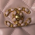 「#10189」Chanel pink 23K cowhide wide shoulder strap shoulder bag AS4423 13.5*20.5*5cm