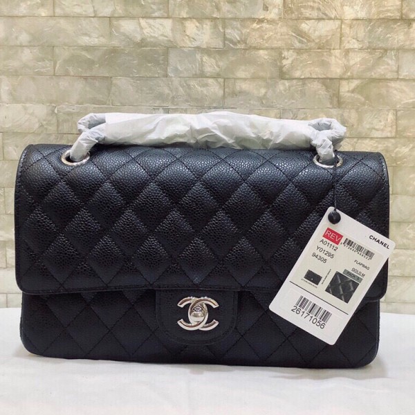「#10196」 Chanel Ohanel CF classic imported ball grain cowhide and sheepskin, full leather inside and outside 1112 25cm