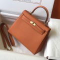 「#4015」 Hermes orange color Kelly 25cm
