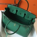 「#4141」Hermès Dark Green Gold Buckle Birkin Bag 30cm