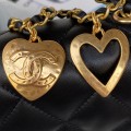 「#10204」Chanel CF metal heart pendant peach heart bag AS3457 14*20*8cm