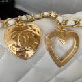 「#10205」Chanel CF metal heart pendant peach heart bag AS3457 14*20*8cm