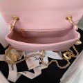 「#10206」Chanel CF metal heart pendant peach heart bag AS3457 14*20*8cm