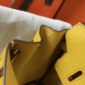 「#4145」 Hermès Amber Yellow Gold Buckle Birkin Bag 30cm