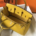 「#4145」 Hermès Amber Yellow Gold Buckle Birkin Bag 30cm