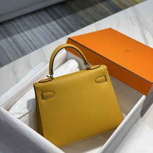 「#4016」 Hermes Amber Yellow Kelly 25cm