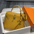 「#4008」 Hermes Amber Yellow Kelly 25cm
