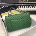 「#10231」Chanel Green Gold Buckle 2018 Big V 25cm 「#10231」Chanel Green Gold Buckle 2018 Big V 25cm