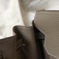 「#4147」Hermès Elephant Grey Gold Buckle Birkin Bag 30cm