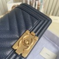 「#10235」Chanel Ribbed Gold Buckle Hot Mom Bag 67085 20cm