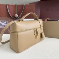「#7148」Loro pian Extra bag L27 gold buckle - FAN4043 - 16cm*27 cm*10cm - light bamboo yellow 「#7148」Loro pian Extra bag L27 gold buckle - FAN4043 - 16cm*27 cm*10cm - light bamboo yellow